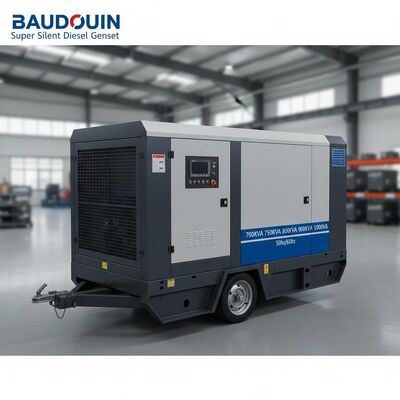 Baudouin Super Silent Diesel Genset Portable Diesel Generators  700KVA 750KVA 800KVA 900KVA 1000KVA Digital Panel 50hz/60hz