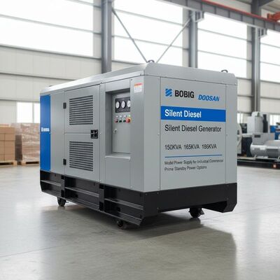Bobig Doosan Silent Diesel Generator 150KVA 165KVA 169KVA 186KVA Model Power Supply for Industrial Commercial with Prime Standby Power Options