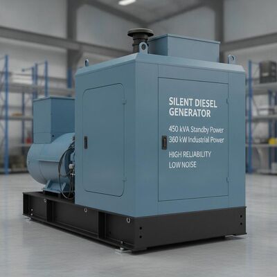 Silent Diesel Generator 450 kva Standby Power 360 kw Industrial Power Generator with High Reliability and Low Noise